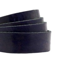 DQ Lederband flach 20mm Blau